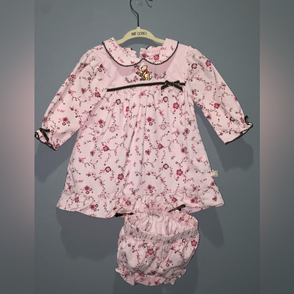 9 Month Walt Disney World Winnie the Pooh Outfit Pink Vintage